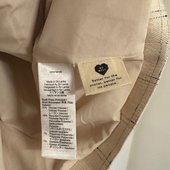 Madewell Ivory Checkered Jacket - Picture 3 of 5